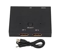 AstraLoom Splitter DisplayPort bidirezionale DP Switcher DisplayPort in lega di alluminio 8K 60Hz 4K 120Hz per monitor, proiettori, PC, notebook, console di gioco, TV e decoder.