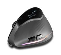 AstraLoom ZELOTES 2.4G Wireless Vertical Ergonomic Gaming Mouse Rechargeable Bluetooth Computer with OLED Display for Laptop PC Black 105g