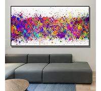 Astratta Puntini Colorati Wall Art Pittura Stampa Poster su Tela di Canapa Moderna Della Decorazione Della Casa Nordic Immagine per Soggiorno 70X140 cm Senza Cornice