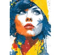 Astratto 5D Diamond Painting Kit Donna Diamond Painting Adulti, DIY Quadri con Perline Passatempo per Adulti, Mosaico Diamantini Crystal Art per Pittura Kit, Decorazioni, Regalo 90x120 cm -TL6GA