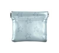 Astratto a forma di stelle disegnate linee audaci blu donne uomini portamonete in pelle impermeabile chiusura portafoglio porta carte per le donne