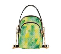 Astratto Acquerello Giallo Limone Verde chiaro borse alla moda per le donne crossbody con multi tasche borse a mano per le donne per le madri