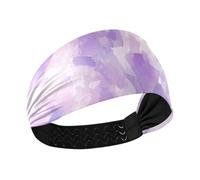 Astratto Acquerello Lilla Viola Luce Pesca no slip sport fasce per le donne Testa elastica per escursionismo tennis Allenamenti basket