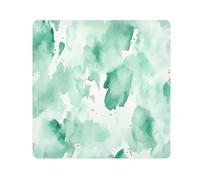 Astratto Acquerello Verde Menta Crema Bianco Autoadesivo Toiletries Pouch Panno Make Up Organizzatori Wrap Camera Lens Cloth Wrapper Organizzatori Cosmetici Per Viaggio Dimensioni 55,1 x 55,1 cm