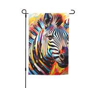 Astratto Animale Zebra Stampa Bandiera Giardino Bandiera Casa Bandiere Yard Bandiera Esterna Agriturismo Holiday Decor 30,5 x 45,7 cm