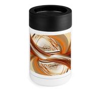 Astratto Arancione Bianco Lines Can Cooler 340,2 g Isolato In Acciaio Inox Cooler Può Coprire In Acciaio Inox Bere Holder Regali per Uomini Donne Compleanno Natale
