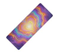 Astratto Arcobaleno Gradiente Cuore stampato yoga mat con cinghia Spessore 1 mm Per pavimento antiscivolo, con Yoga mat copertura tapete para ejercicio 180,3 x 66 cm