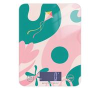 Astratto Art Flower Kite Pink Green Bilancia portatile per alimenti 5 kg/5 g, scala per grammi e once con 4 unità per dieta preparazione pasti arrosto (batterie non incluse)