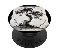 Astratto Bonsai Albero Giapponese Sumi-e Zen Enso Art PopSockets PopGrip Adesivo