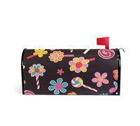 Astratto Candy Flowers Colorful Decorative cassetta postale copre magnetico per mardi unico halloween mailbox copre dimensioni standard Caja de correos