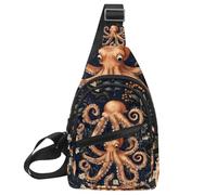 Astratto Colorato Tie Dye (3) Busto Daypack Crossbody Zaino per Donne Uomini, Multicolore 17, 11.8x7x1.5in/30x18x4cm