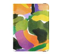 Astratto Disegno A Mano A Strati Liquido Liquido Viaggio Passaporto Portafoglio Con Vaccinazione Slot Per Carta di Viaggio Documenti Organizzatore Protector Custodia In Pelle Porta Passap, Disegno a