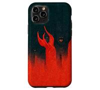 Astratto Fiamme rosse dell'Inferno e Demone Eye Custodia per iPhone 11 Pro