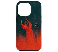 Astratto Fiamme rosse dell'Inferno e Demone Eye Custodia per iPhone 13 Pro