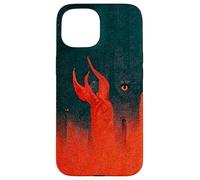 Astratto Fiamme rosse dell'Inferno e Demone Eye Custodia per iPhone 15