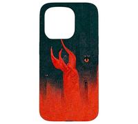 Astratto Fiamme rosse dell'Inferno e Demone Eye Custodia per iPhone 15 Pro