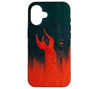 Astratto Fiamme rosse dell'Inferno e Demone Eye Custodia per iPhone 16