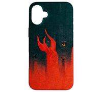 Astratto Fiamme rosse dell'Inferno e Demone Eye Custodia per iPhone 16 Plus