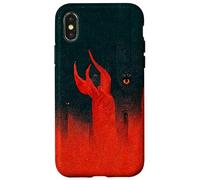 Astratto Fiamme rosse dell'Inferno e Demone Eye Custodia per iPhone X/XS