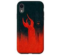 Astratto Fiamme rosse dell'Inferno e Demone Eye Custodia per iPhone XR