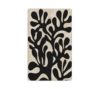 Astratto Foglie Nere Forme Organiche Minimalistico Singolo Toggle Blank Wall Plate Light Switch Cover Decorativo 1 Gang per Cucina Camera Bagno Dimensioni 11,4 x 7 cm