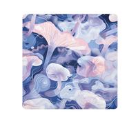 astratto funghi illustrazione digitale blu rosa bianco autoadesivo Make Up Bag Panno Viaggio Toiletry Organizer Wrap Camera Lens Panno Wrapper Per Articoli da toeletta Dimensioni 55,1 x 55,1 cm