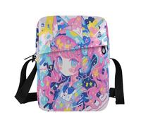 Astratto Gatto Anime Ragazza Colorato carino messenger bag Borse A Tracolla Per Le Donne Borse Cross Body Bag Cinghia Regolabile per sport all'aria aperta Casual