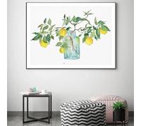 Astratto Giardino Frutta Arancia Limone Albero Poster e Stampa Tela Pittura Arte Murale Immagini Cucina Decorazione Casa 70x100cm Senza Cornice