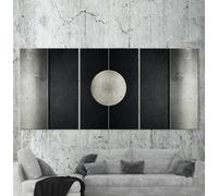 Astratto Immagine Tela Moderno Abitare Arte Stampa Quadro su Nero Metallo Deco