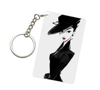 Astratto Labbra Rosse Donna Semplice Minimalista Acrilico Portachiavi Moda Portachiavi Auto Catene Acriliche Tag Per Uomo Donna