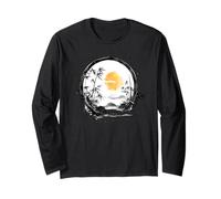Astratto Luna Zen Bamboo Flow Maglia a Manica