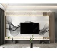 Astratto Minimalista Nero Fumo Creativo 3D Carta Da Parati Facile Installare Mobili Sfondi Ufficio Divano Camera Letto Sfondo Decorazione Murale-430cm×300cm