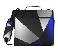 Astratto Multicolore Modello 3 Ringing Binder con Cerniera con Maniglia Impermeabile Scuola Raccoglitori Organizzatore per la Scuola Clip de cremallera escolar