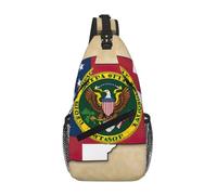 Astratto North Dakota State Flag Map02 Crossbody Sling Bag Crossbody Borsa a tracolla Vita Fanny Pack Uomini Donne