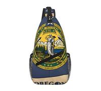 Astratto Oregon State Flag Map03 Crossbody Sling Bag Crossbody Borsa a tracolla Borsa a tracolla Tracolla Tracolla Vita Fanny Pack Uomini Donne