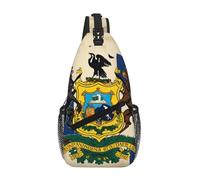 Astratto Pennsylvania State Flag Map02 Crossbody Sling Bag Crossbody Borsa a tracolla Vita Fanny Pack Uomini Donne