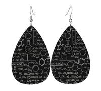 Astratto Scienza Chimica Illustrazione 3d Piercing Orecchini A Goccia Set Alla Moda Similpelle Per Le Donne Ragazze Compleanno Natale Gioielli Regalo