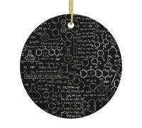 Astratto Scienza Chimica Illustrazione Stampa 3d Creativo Ceramica Albero Di Natale Appeso Decorazioni Con Corde D'oro Per La Casa Vacanza Ornamento