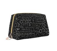 Astratto Scienza Chimica Illustrazione Stampa 3D Cuoio Portatile Cerniera Trucco Sacchetto Cosmetico Sacchetto Organizzatore di Viaggio Toiletry Clutch