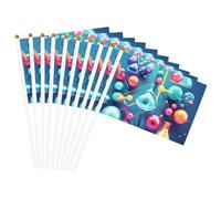 Astratto Scienza Chimica Illustrazione Stampa 3D Leggero Palmare Bandiera Bifacciale Bandiere Parata Del Partito Decorazione Della Casa Celebrazioni