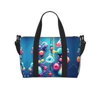 Astratto Scienza Chimica Illustrazione Stampa 3D Versatile Gym Borsa Sportiva, Compagno Per I Tuoi Viaggi E Routine Di Fitness, nero, Taglia unica