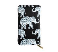 Astratto Scienza Chimica In Pelle Lungo Portafoglio Palmare Delle Donne Portafoglio Per Carta Di Credito Contanti Coin Storage, Elefante, Taglia unica