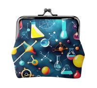 Astratto Scienza Chimica Stampa Vintage Pelle Cambiamento Borsa Elegante Piccolo Portamonete per le Donne Portafoglio Mini