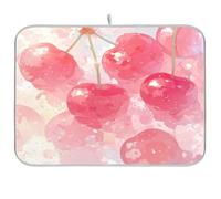 Astratto sfocato ciliegia tappetino asciugatura tappetino per cucina tappetino sotto scolapiatti cucina piatto asciugatrice grande scolapiatti tappetino 18 x 24