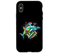 Astratto squalo martello - mare e spiaggia Life Art Custodia per iPhone X/XS