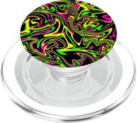 Astratto Swirl Rosa Giallo Verde Design Modello Ragazze PopSockets PopGrip per MagSafe