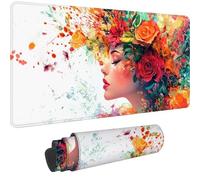 Astratto Tappetino Mouse XXL Gaming 800x400 mm 2025 Nuovo Donna Tappetino Scrivania Impermeabile,Mousepad con Base in Gomma Antiscivolo,Migliora Precisione e Velocità per Gaming, Ufficio e PC,-dd1576