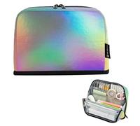 Astratto Trendy Rainbow Pastel Storage Pencil Bag Zipper Pencil Pouch Large Pencil Case Girls Classroom Pen Pouch Floral Print Adulti Bambini Back to School Organizer