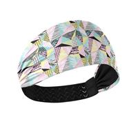 astratto Triangoli Pastello Colorato Umidità Wicking fasce per il sudore per le donne Fasce elastiche per la testa per le donne per Atletica Sport lavaggio viso basket bandas para la cabeza