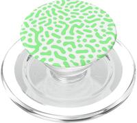 Astratto Verde Forme Bianco con Retro PopSockets PopGrip per MagSafe